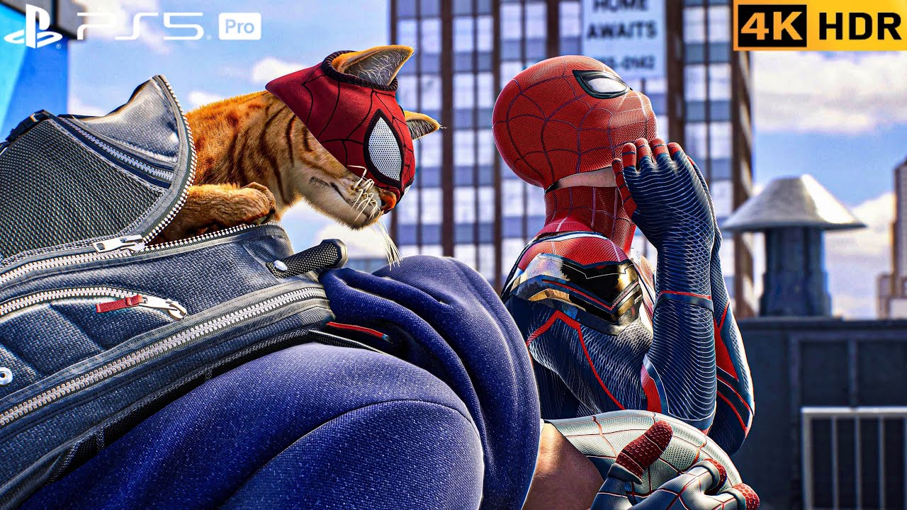 (PS5 PRO) Bodega Cat объединяется с гибридным Томом Холландом для битвы с Песочным человеком | 4K...