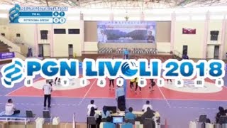 PGN LIVOLI 2018 DIVISI UTAMA BAGIAN PUTRI ,TNI AL vs PETROKIMIA GRESIK