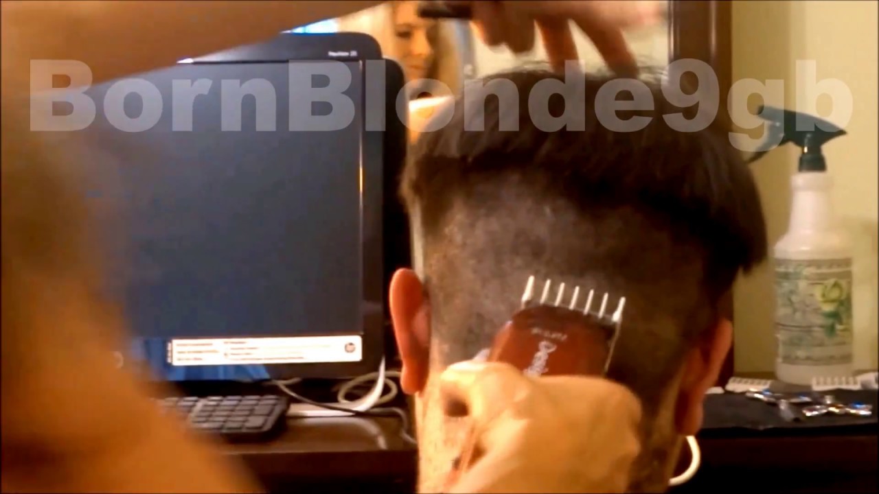 How To Do Men's Clipper Haircut Using #1 Guard Scissors ...