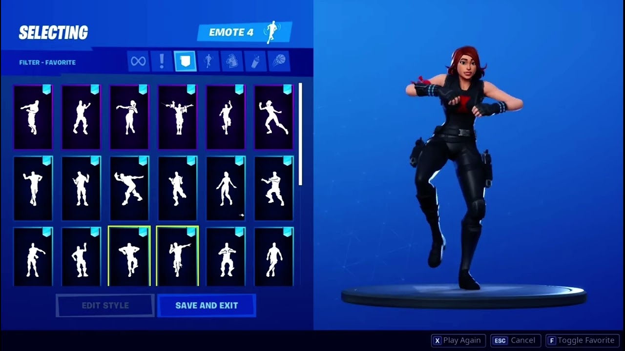 Fortnite BLACK WIDOW doing RARE emotes in the old locker (og platform) LAVISH, SCENARIOAND MORE!!
