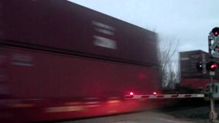 Fast Moving CSX Intermodal Train 12/16/11