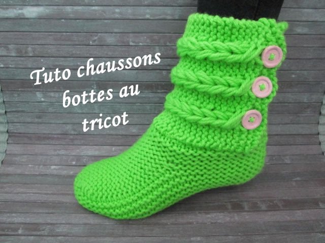 Knitting Braided Twist Boots - YouTube