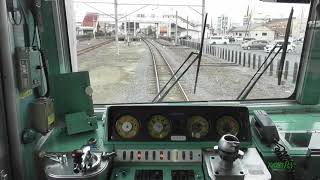 【めずらしい後面展望】 秩父鉄道 急行用車両 6000系 6003号車 各停運用中!! 羽生駅～熊谷駅間 運転席側で計器マニアにおすすめ 元西武鉄道新101系 盛大に響くコンプレッサーもGOOD