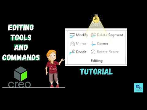 Editing Commands-Mirror, Delete Segment, Divide, Corner, Rotate Resize, Modify in Creo/Basic Of Creo