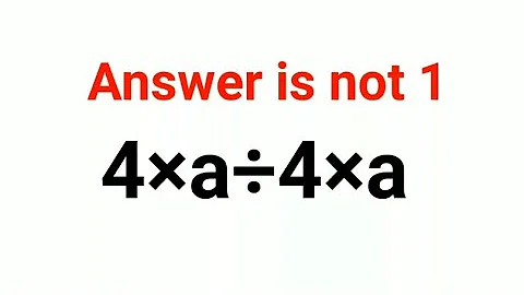 4×a÷4×a The answer is not 1.  Many got it wrong!  Ukraine Math Test #math #percentages #ukraine