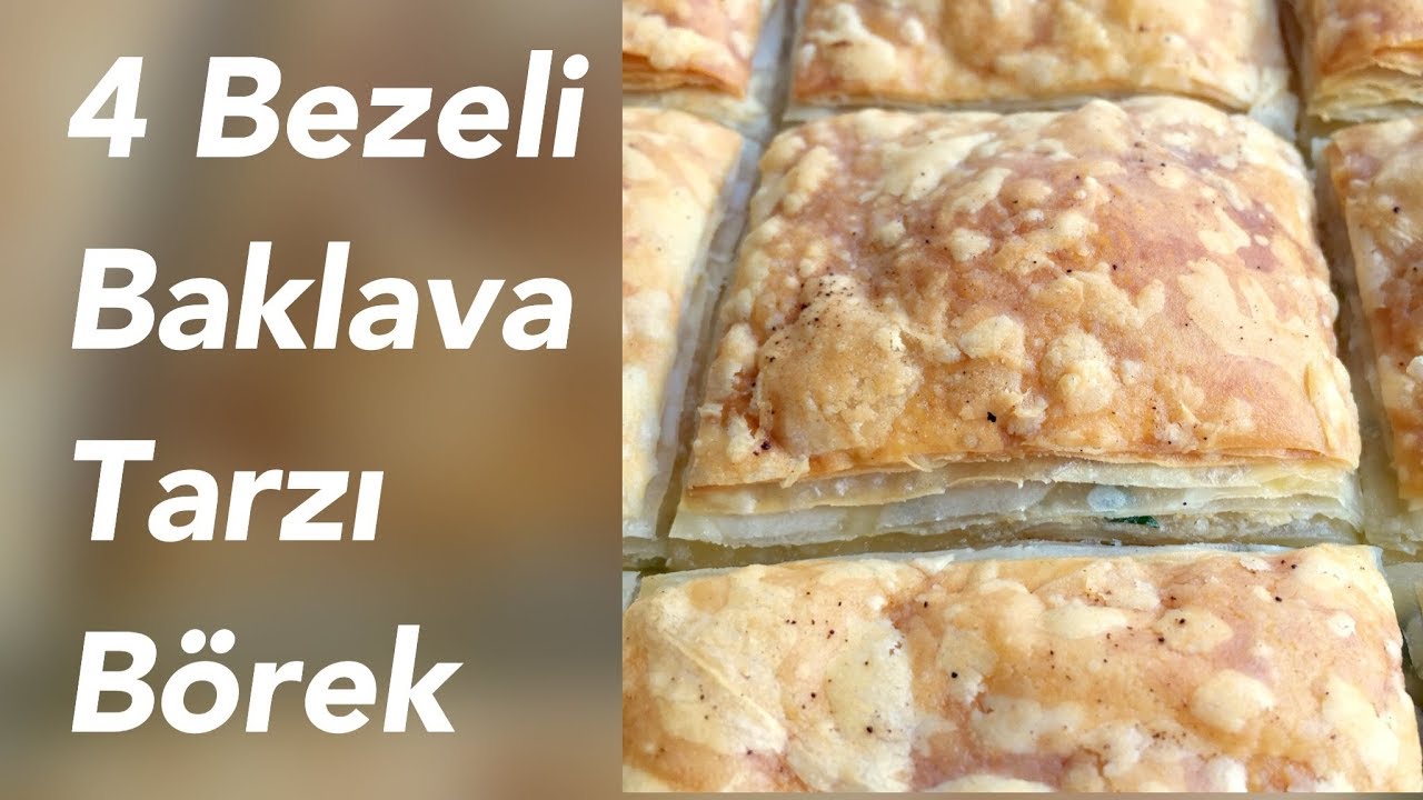 4 BEZELİ BAKLAVA TARZI BÖREK - YouTube