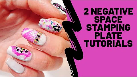 2 negative space stamping plate tutorials