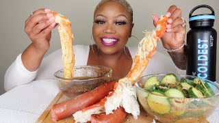 DESHELLED SEAFOOD BOIL KING CRAB LEGS +SEAFOOD BOIL MUKBANG 먹방 EATWITHQUE