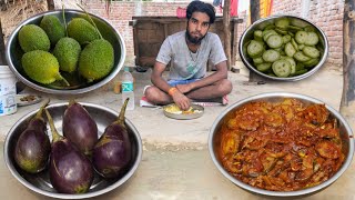 BRINJAL WITH KAKODA / KHAKSI KE CURRY RECIPE village style😋 बैगन और ककोड़ा/खकसी बनाने का विधि 😋