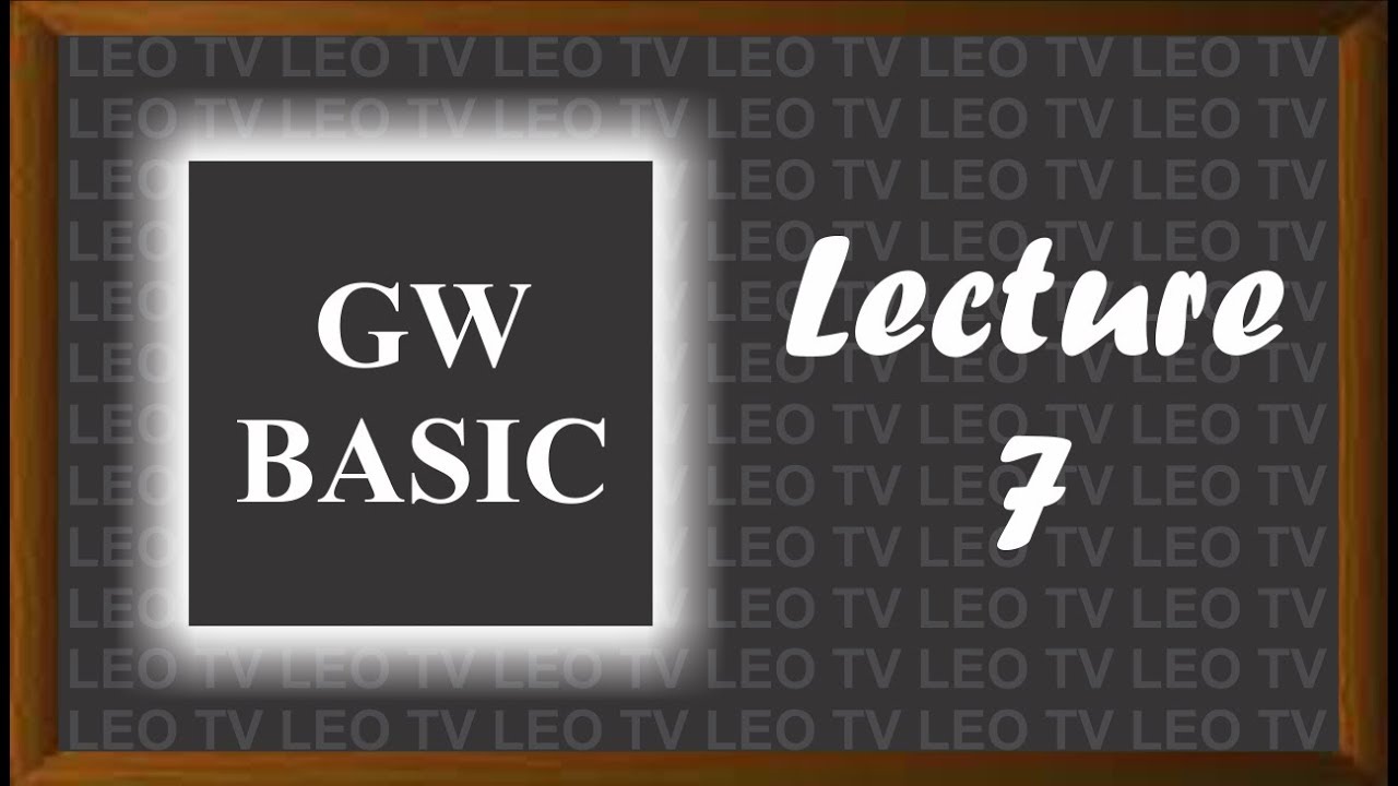How to Learn GW Basic Lecture 7 - YouTube