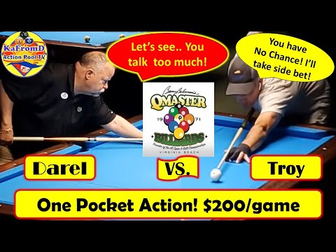ONE POCKET ACTION $200/GAME! DAREL VS. TROY (Game#1)#moneygame #trending #viral