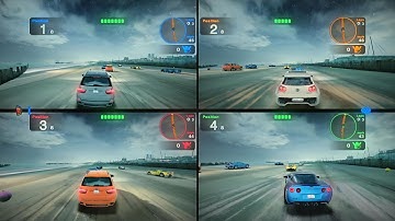 Blur- 4 players multiplayer splitscreen