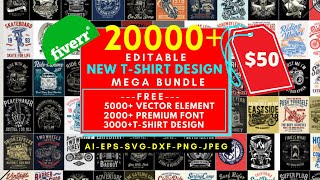 20k Editable T-shirt Design Vector Bundles - Tshirt Design Resources on Fiverr