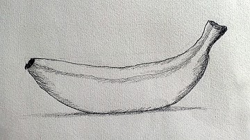 Cách vẽ quả chuối | hướng dẫn vẽ quả chuối | How to Draw a Banana