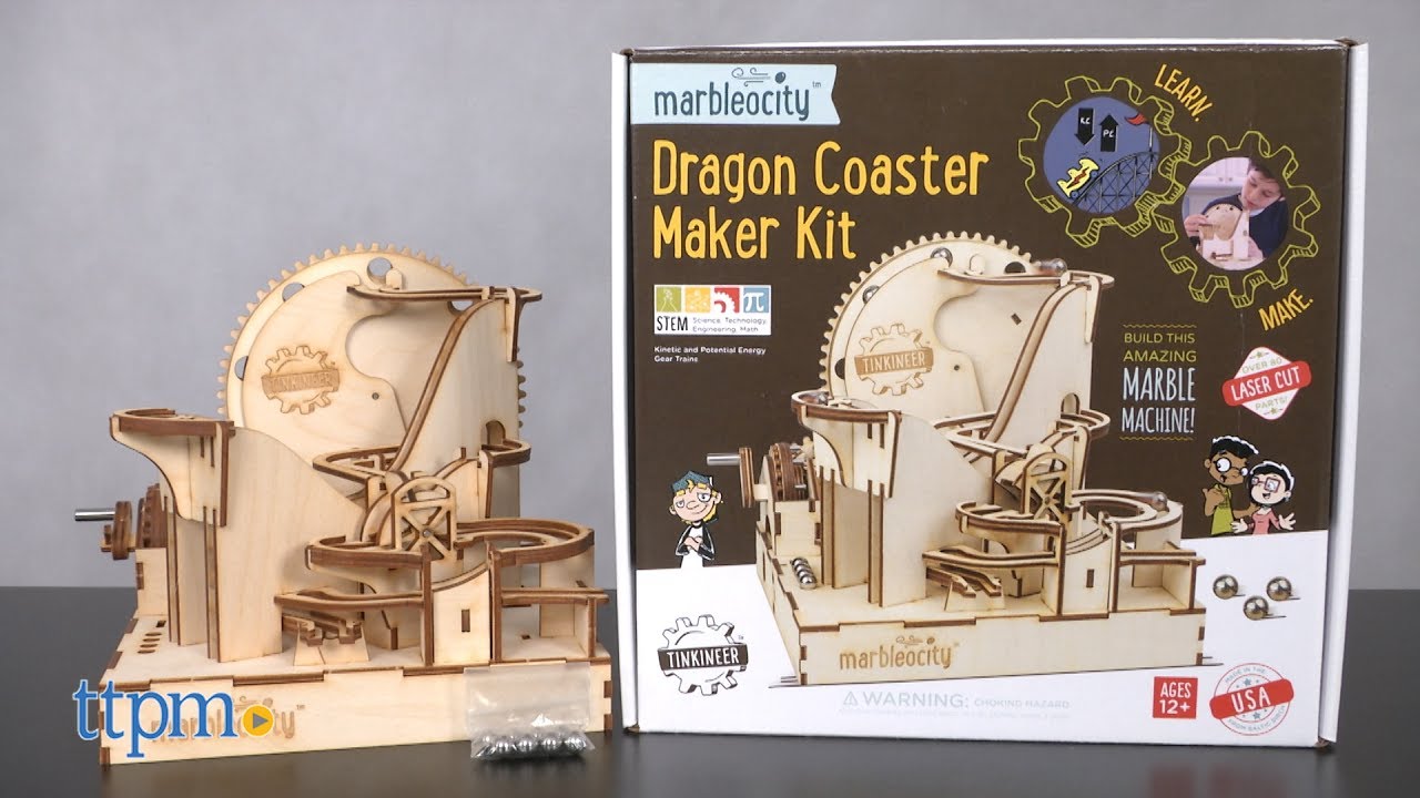 Dragon Coaster Maker Kit from PlayMonster/Tinkineer YouTube