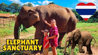 ELEPHANT Sanctuary 🐘 & STICKY Waterfalls in CHIANG MAI! 😍 Our BEST Day in Thailand 🇹🇭