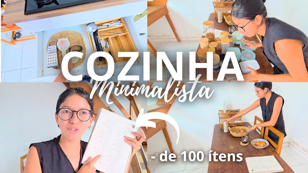 DESAFIO menos de 100 Itens! Na minha COZINHA MINIMALISTA.