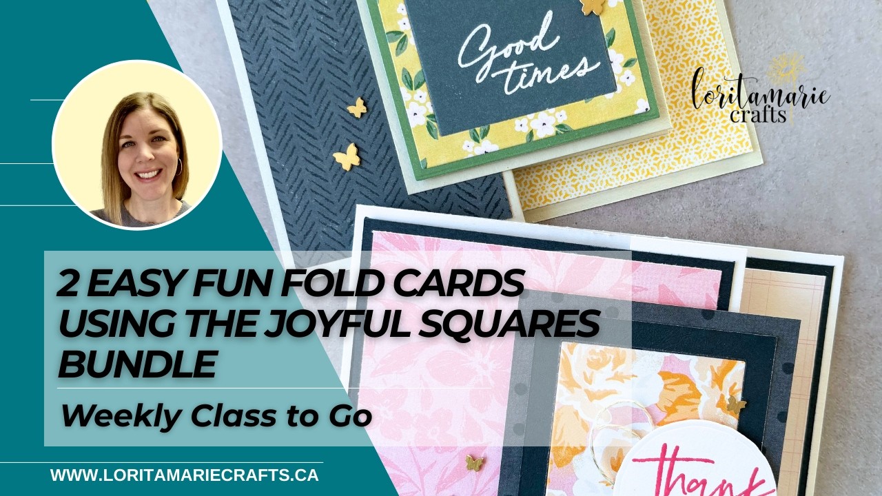 2 Easy Fun Fold Cards Using the Joyful Squares Bundle - YouTube