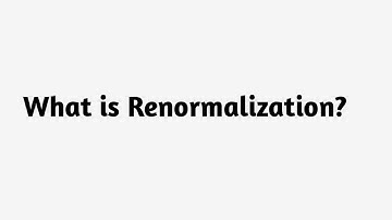What is Renormalization ?