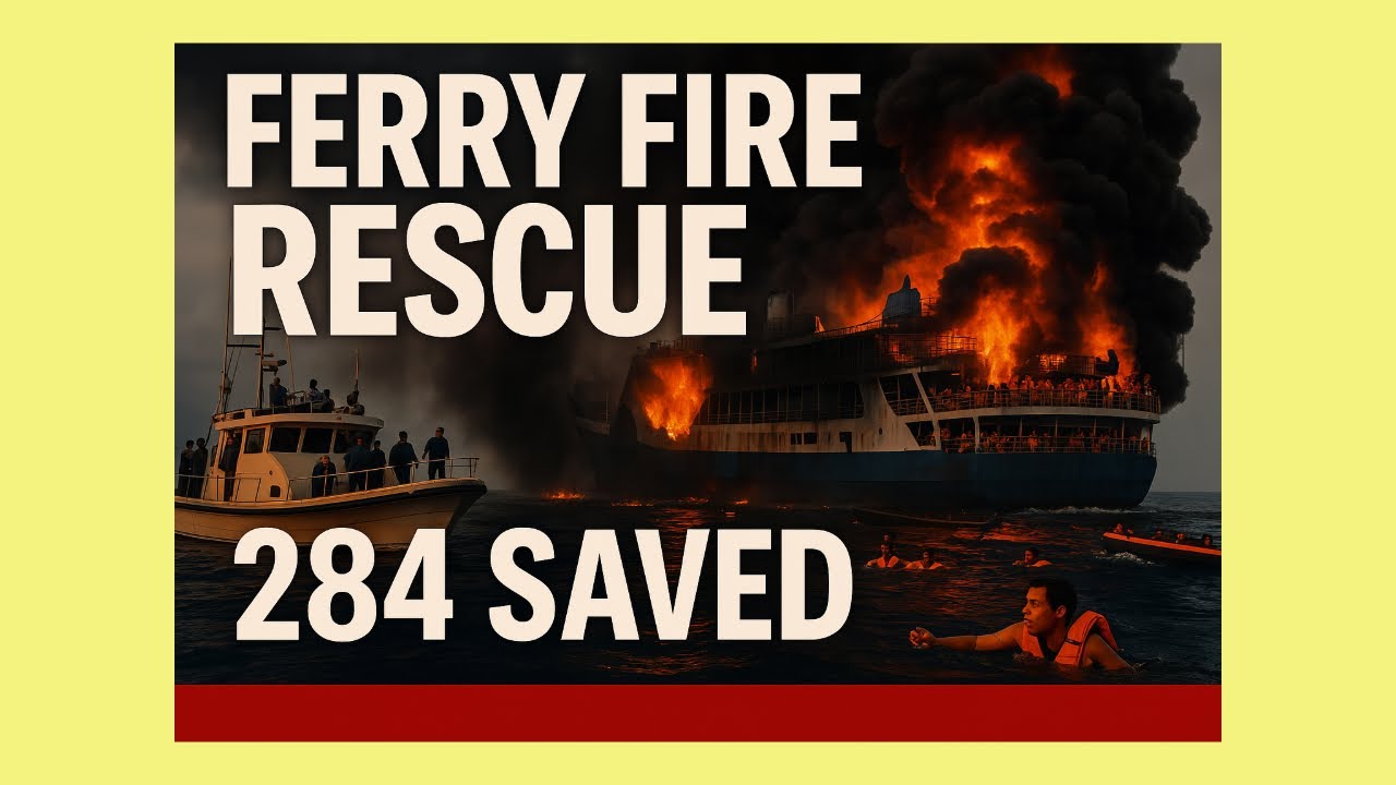 Inferno at Sea: The KM Barcelona VA Ferry Fire – Caught Live