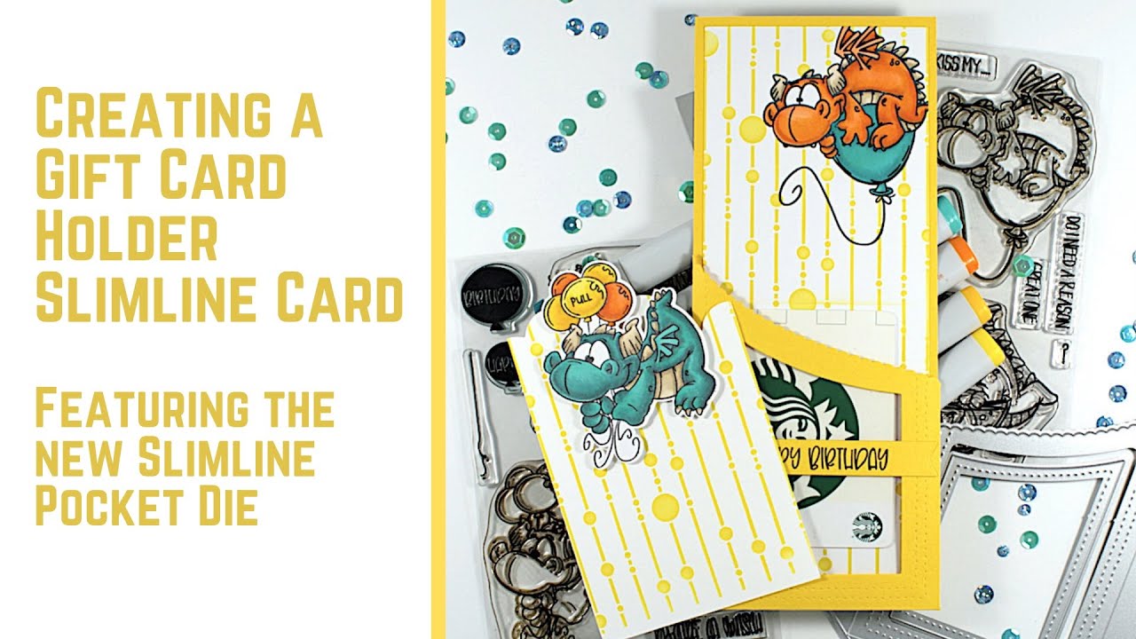 Creating a Gift Card Holder Slimline Card featuring the NEW Slimline Scallop Pocket Die