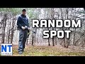 One hour random spot metal detecting in the woods of NH