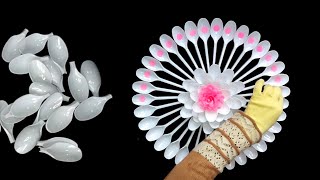 Beautiful Wall Hanging Craft Using Plastic Spoons / Paper Craft For Home Decoration / DIY Wall Decor
