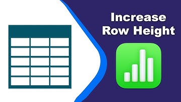 How to increase row height in Apple Numbers (Spreadsheet) on Mac