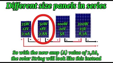 How to: Connect different size solar panels in Series