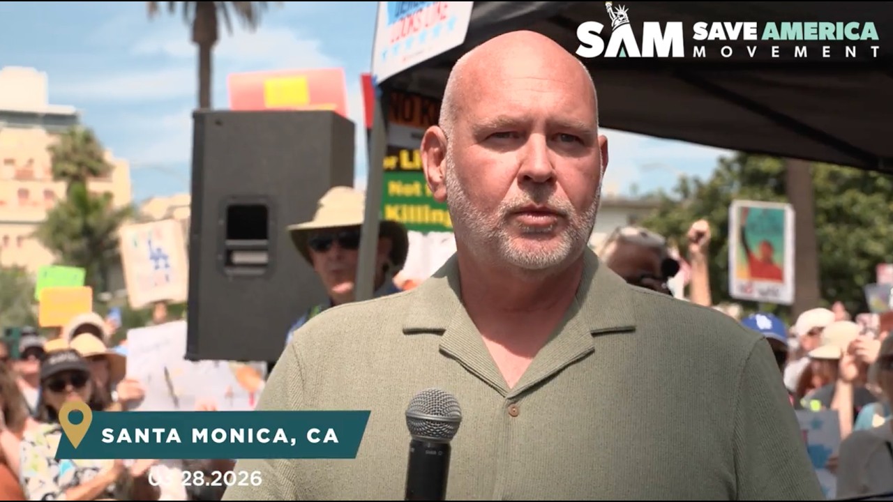 Sam Steve R SAM’s Steve Schmidt Delivers Keynote Address at Santa Monica No Kings ...
