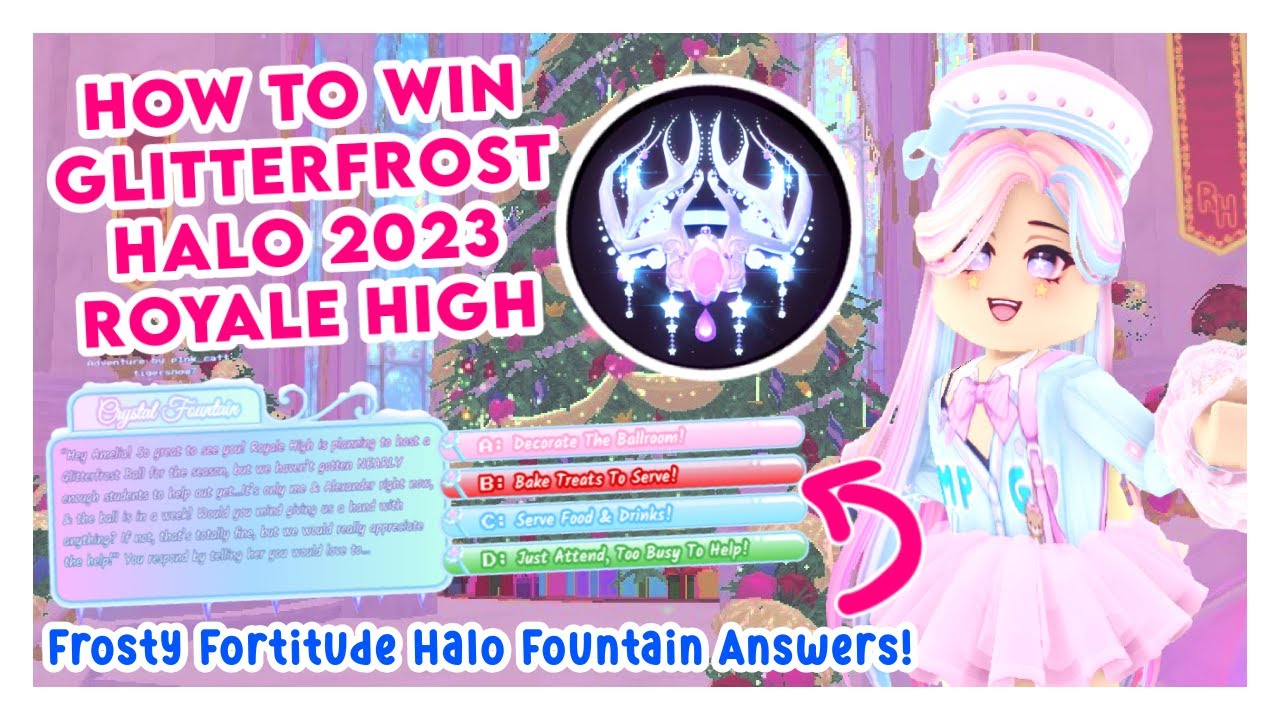 Royale High Winter 2023 Glitterfrost Halo Answers - Hold To Reset