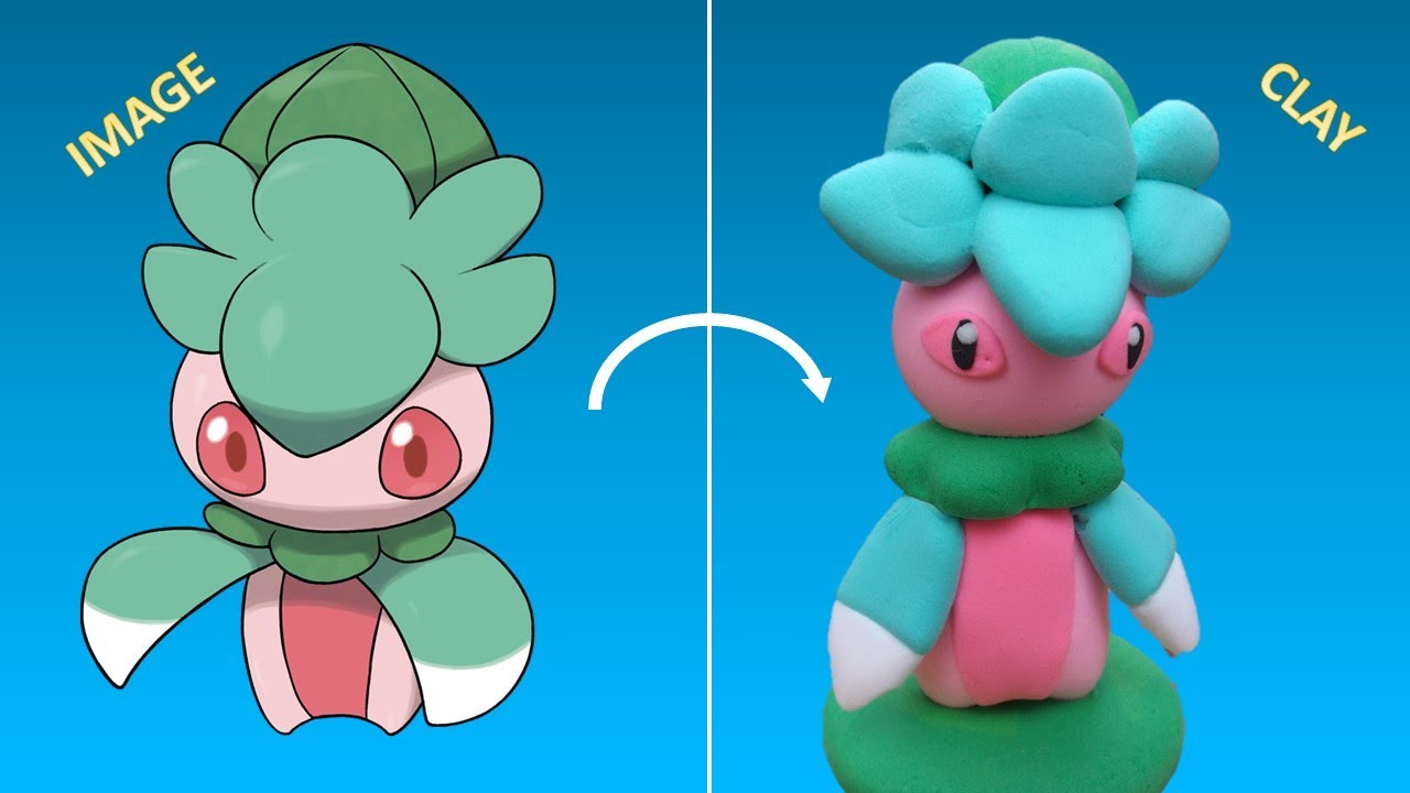 How to make fomantis from clay - easy polymer clay pokemon tutorial ...