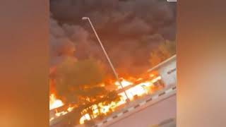 عاجل! بعد انفجار بيروت وحريق الامارات ، الآن حريق حفر الباطن السعودية