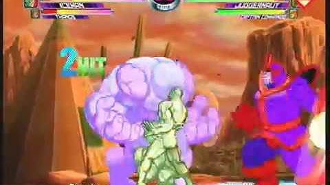 MvC2: Iceman Combos Throw to 100% DHC Combo