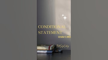 Conditional Statements under 1 min| BiteSize Coding | like share and subscribe for more such videos
