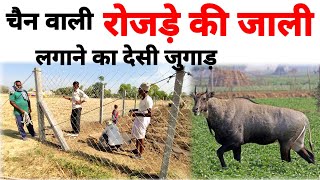 रजड क दव चन वल जल बधन क जगड Chain Link Wire Fancing Work Kheti-Kisani