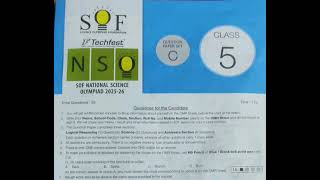 SOF NSO Class 5 2025-26 SET C Answer l Science Olympiad l#nso2025 #sof #scienceolympiad #answerkey