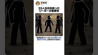 チリ鉱山崩落で全員を生還させたリーダー
