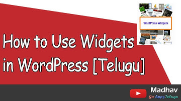 How to Use Widgets in WordPress [Telugu]