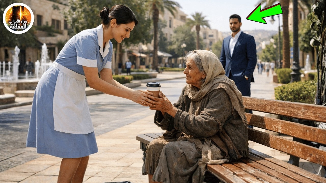 عاملة بسيطة تحمل القهوة يومياً لعجوز فقيرة وحيدة… والمليونير حين عرف هويتها انهار