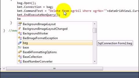 Ms Sql Veri Tabanında Kayıt Silme -- www.csharpvideoluders.com --
