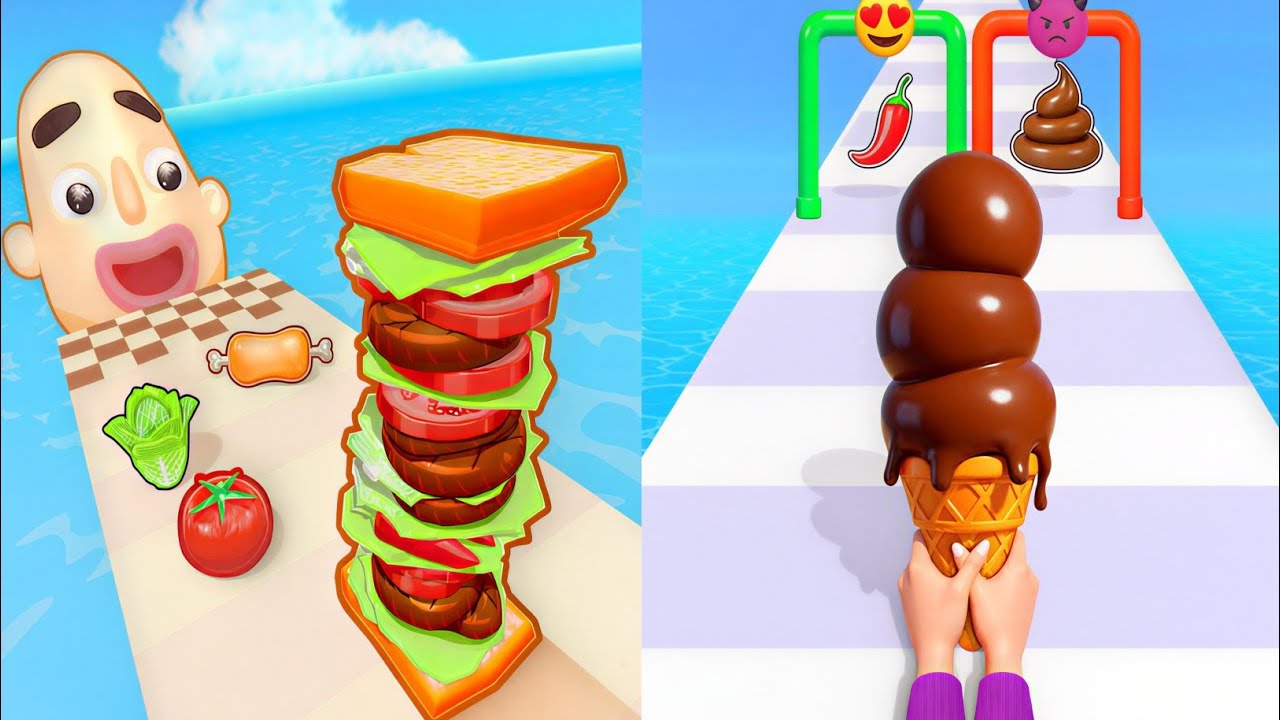 Sandwich Runner VS Stacky Ice Cream Epic 2026 Gameplay - All Levels Unlocked