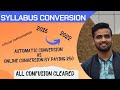 Official conformation on syllabus change procedure  shall we pay 250 or automatic conversion 