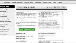 SQUEEZE PAGE TUTORIALS - OPTIN FORM SETTINGS