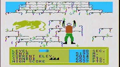 Alpiner (TI-99/4A) gameplay footage [Speech Synthesizer]