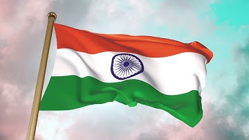 Waving India Flag,  3D Animated India flag Relaxation Video, India independens day