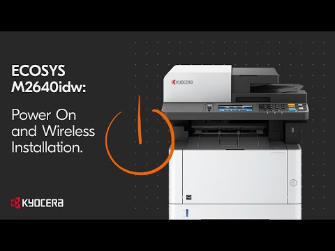 Kyocera M2640idw Power On and Wireless Installation
