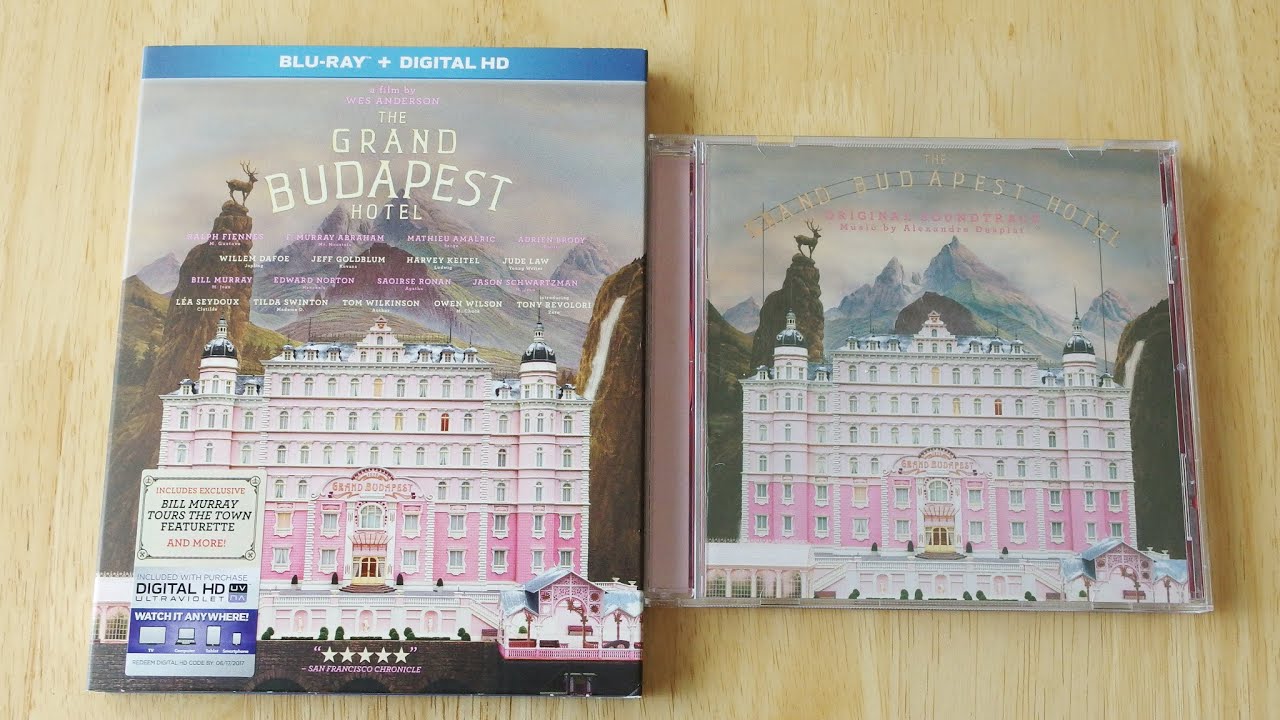 The Grand Budapest Hotel Bluray Digital Copy Soundtrack Unboxing