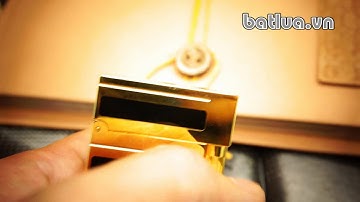 Bật Lửa S.T.Dupont kẻ ngang đen màu đen ánh vàng Mẫu 49