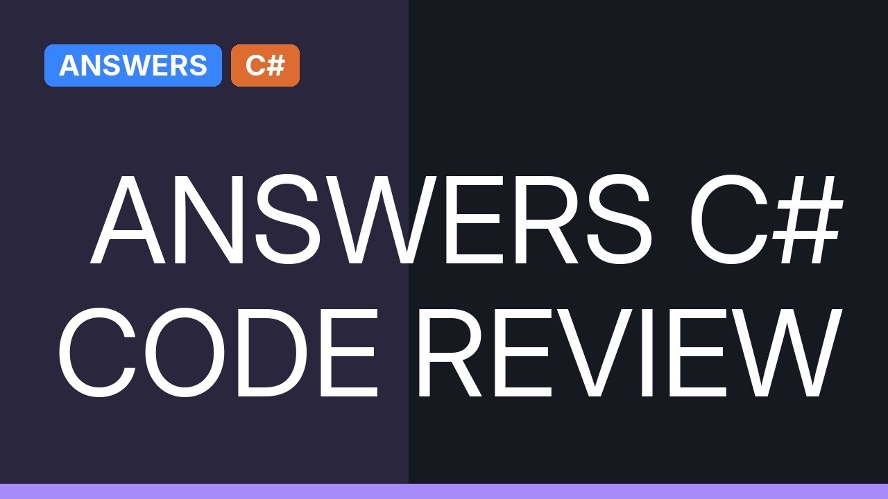Code Review: Duplication Elimination Project - YouTube